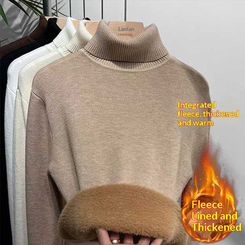 Womens Fleece-lined Turtleneck Base Sweater Clarke Vibe Store