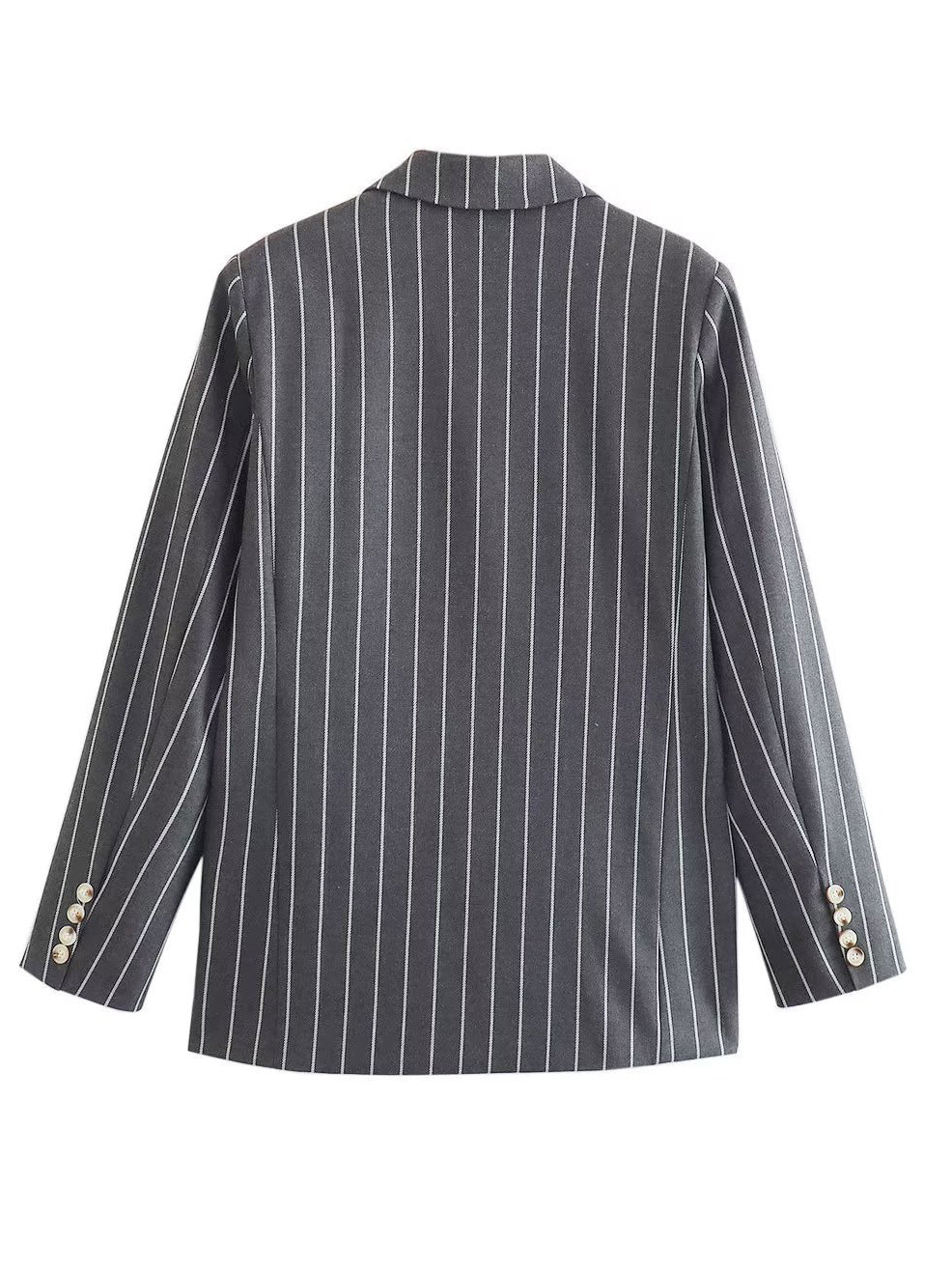 Elegant Striped Blazer & High Waist Pants Set Clarke Vibe Store