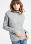 Pull col roulé femme en cachemire gris clair - LILLY 15 Studio Cashmere8