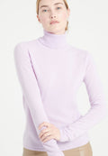 Pull col roulé femme en cachemire lilas - LILLY 3 Studio Cashmere8