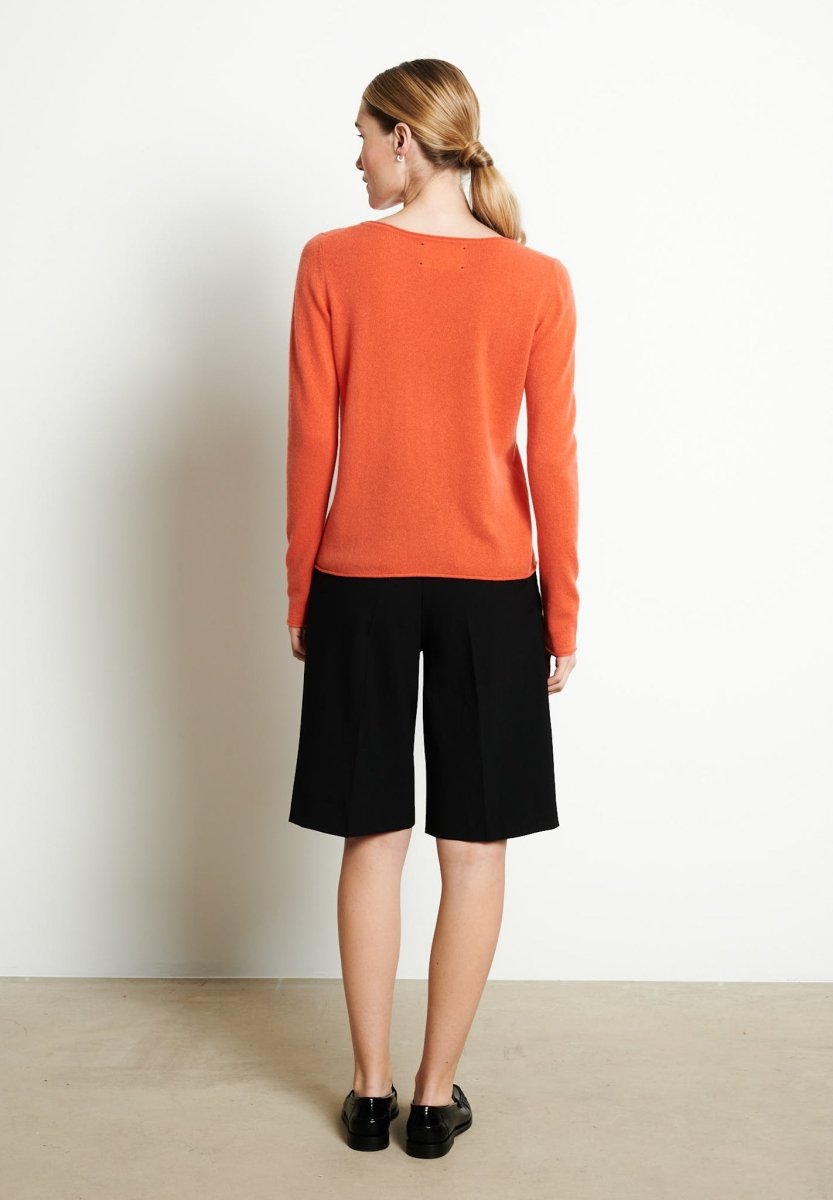 Pull col bateau femme en cachemire mandarine - LILLY 5B Studio Cashmere8