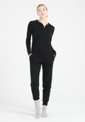 Sweat à capuche femme en cachemire noir - LILLY 8 Studio Cashmere8