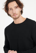 Pull col rond homme en cachemire 4 fils noir - LUKE 14 Studio Cashmere8
