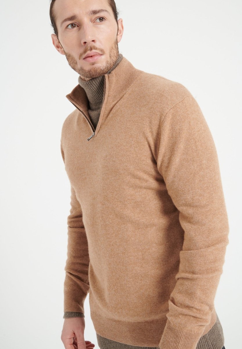 Pull camionneur homme en cachemire camel - LUKE 4 Studio Cashmere8