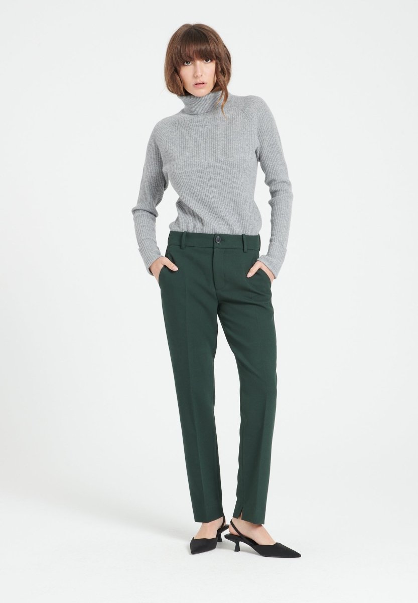 Pull col roulé femme en cachemire gris clair - MIA 5 Studio Cashmere8