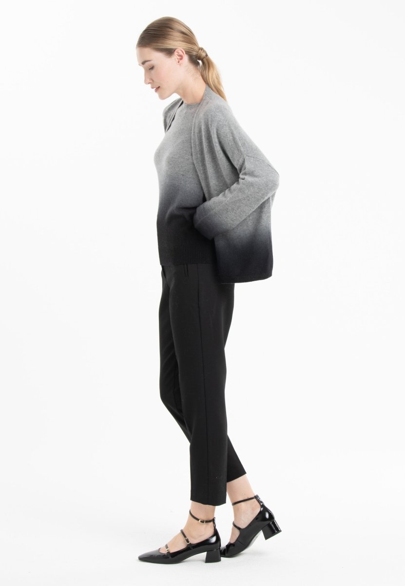 Veste femme en cachemire tie & dye gris souris & noir - NAMI 12 Studio Cashmere8