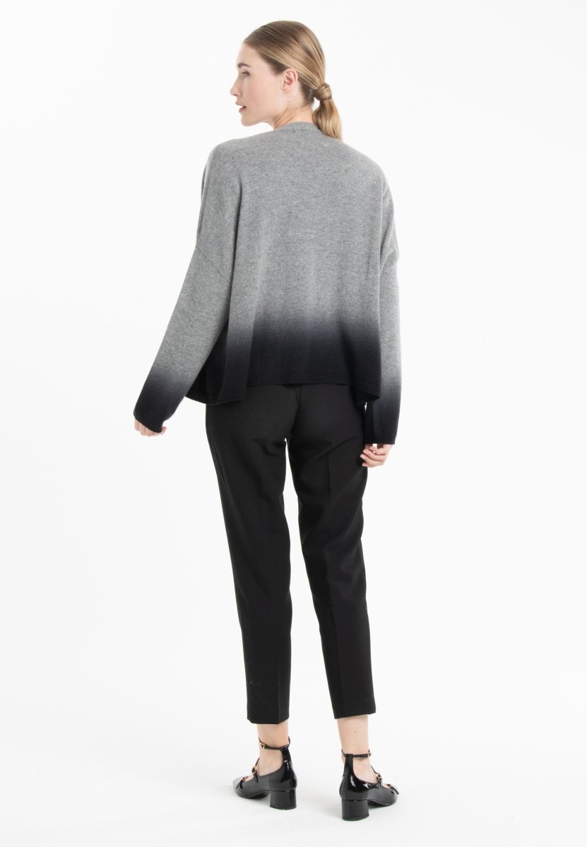 Veste femme en cachemire tie & dye gris souris & noir - NAMI 12 Studio Cashmere8