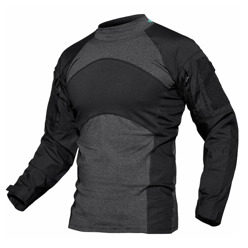 Mens T-shirts Long Sleeve Cotton Camouflage Tactical T Shirts Military Army Tshirts Man Airsoft Clothing Vimost Shop