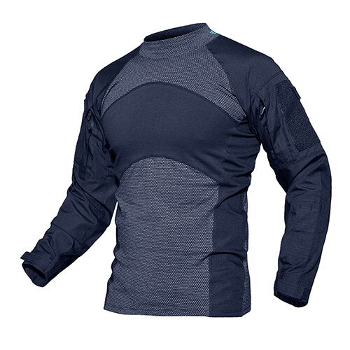 Mens T-shirts Long Sleeve Cotton Camouflage Tactical T Shirts Military Army Tshirts Man Airsoft Clothing Vimost Shop