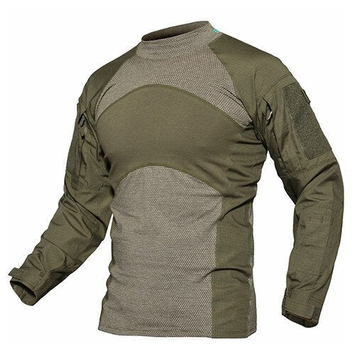 Mens T-shirts Long Sleeve Cotton Camouflage Tactical T Shirts Military Army Tshirts Man Airsoft Clothing Vimost Shop