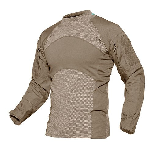 Mens T-shirts Long Sleeve Cotton Camouflage Tactical T Shirts Military Army Tshirts Man Airsoft Clothing Vimost Shop